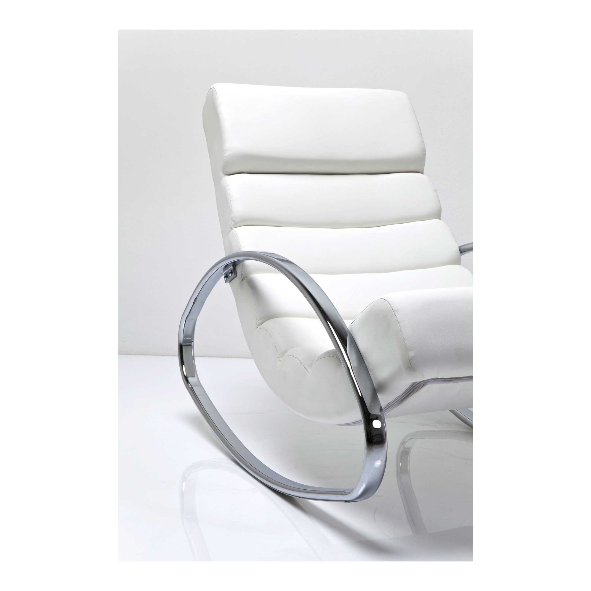 Fauteuil à Bascule DKD Home Decor Métal Aluminium Blanc (63 x 89 x 92 cm)