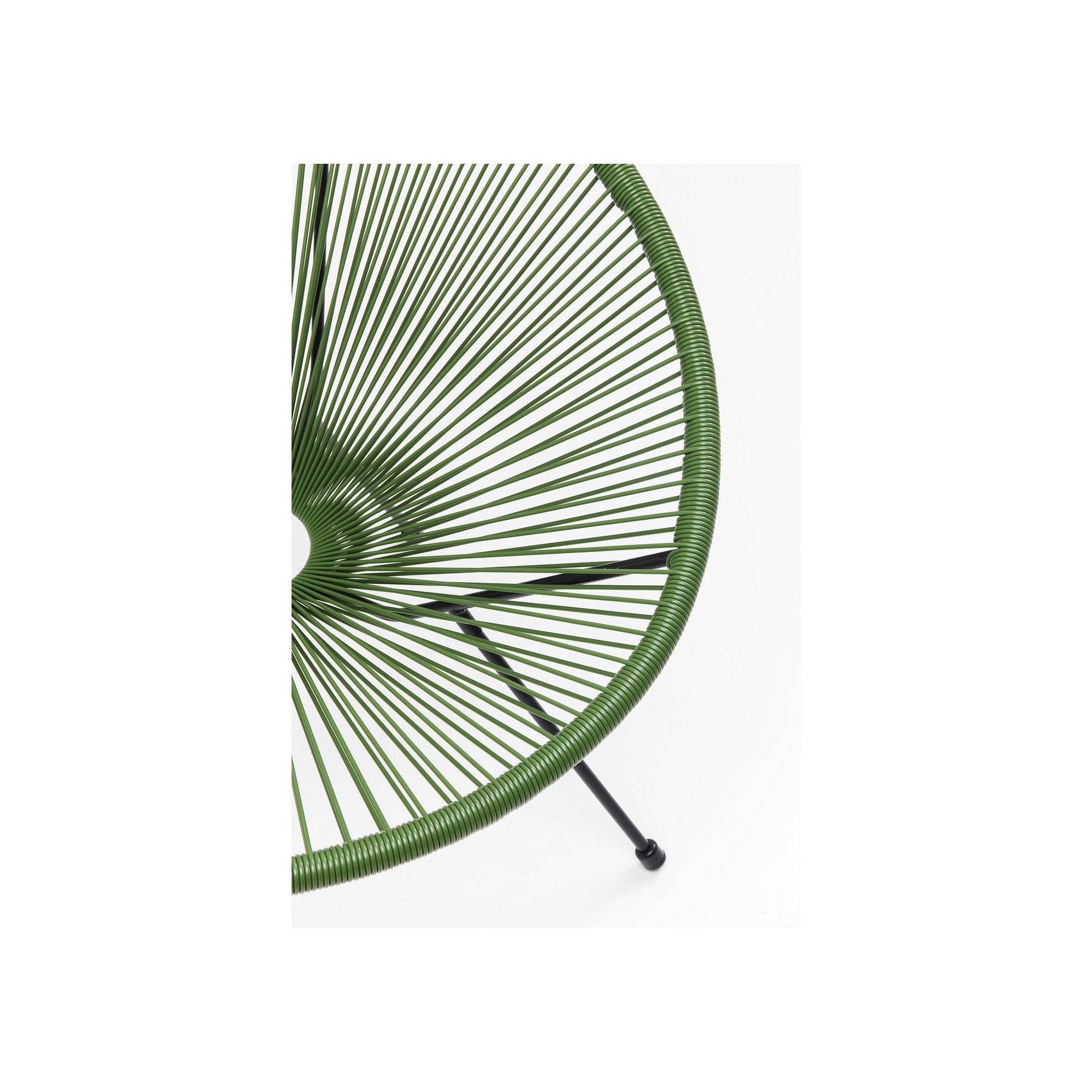 Fauteuil De Jardin Design Acapulco Mono Vert - Structure Acier, Coque Polyéthylène - Pour Terrasse, Jardin, Intérieur - 2